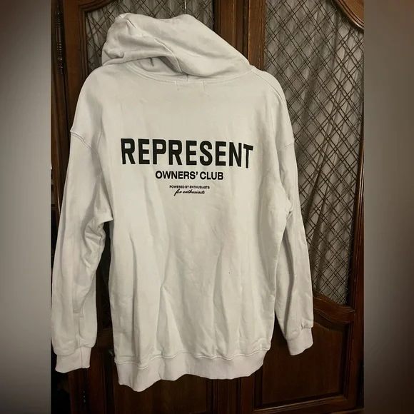 Represent White Hoodie SIZE M - Picture 5 of 5